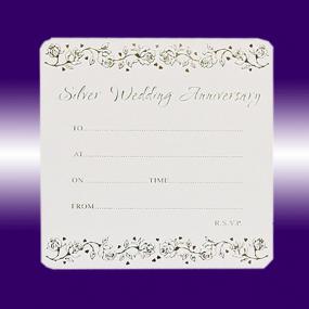 25th  Silver Wedding Anniversary Invitations - Single Sided