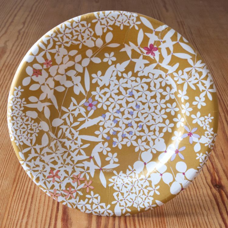 Gold Floral Lace Paper Side Plates By Caspari