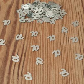 Silver 70th Birthday Table Confetti
