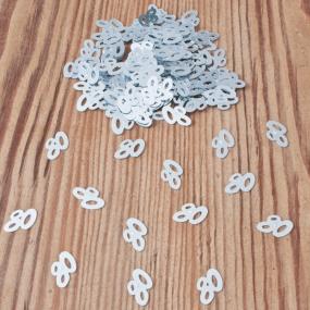 Silver 80th Birthday Table Confetti
