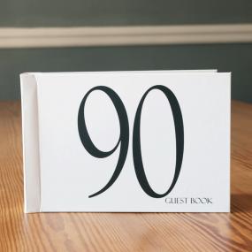 Black and White 90th Birthday Guest Book