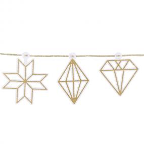 Gold Glitter Diamond Christmas Garland