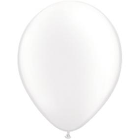 Pearl White Latex Balloons x 6