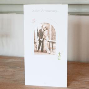 25th Silver Wedding Anniversary Card - Couple