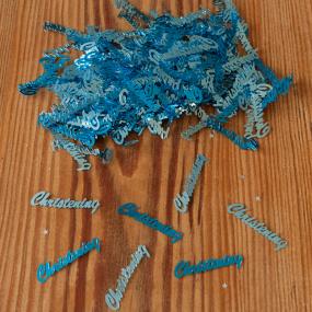 Blue Christening Table Confetti