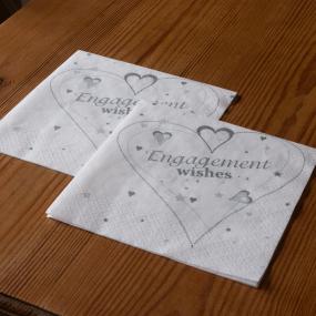 2 Ply Engagement Luncheon Napkins - Hearts