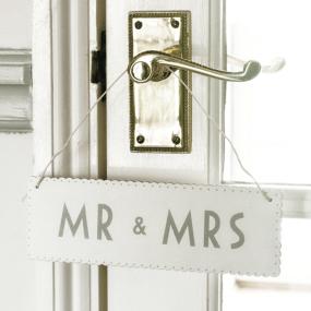 Mr and Mrs Wedding Sign By East Of India