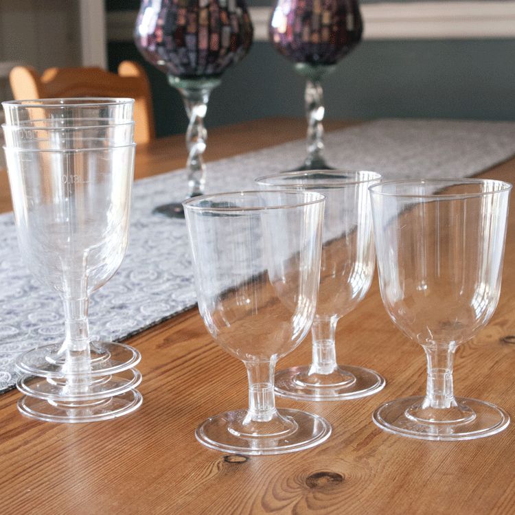 Clear Plastic Wine Glasses by Duni