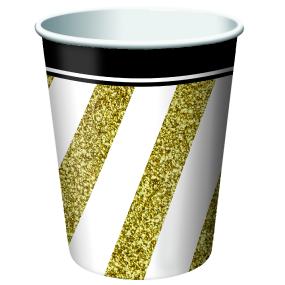 Black, Gold and White Paper Cups