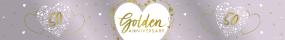 50th Golden Anniversary  Banner - Hearts