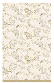 Cream and Gold Effect Grace Linen Feel Tablecloth