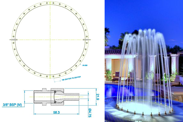 Fountain Nozzles and Spray Rings 3