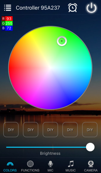 Smart Lights App Colour Wheel