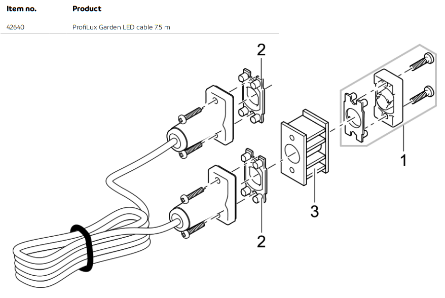 ProfiLux Extension Cable Exploded Diagram