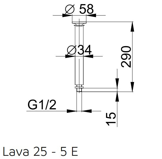 Lava 25-5 E Fountain Nozzle Dimensions