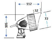 LunarLED Spotlight Dimensions