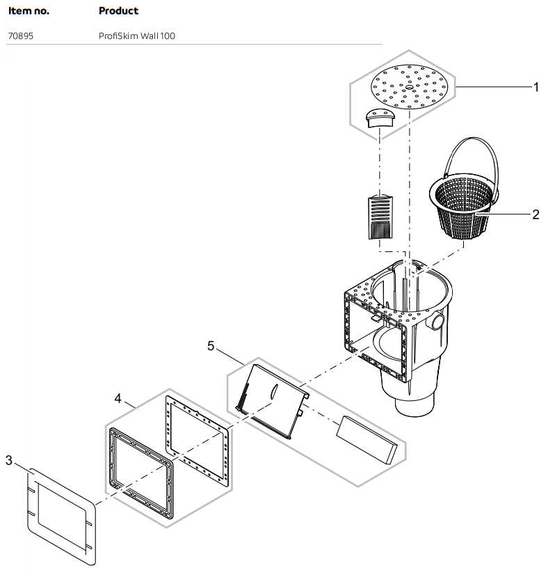 ProfiSkim Wall 100 Exploded Diagram