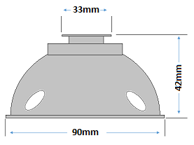 LunarLED Round Base Dimensions