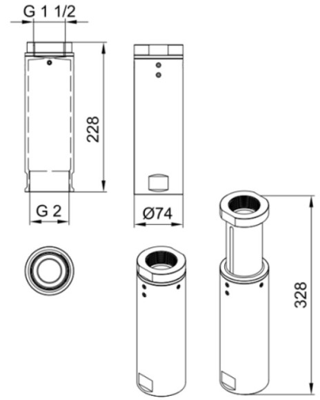 PopUp Tube 20-15 Dimensions