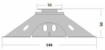 Wide Weighted LED Base Dimensions