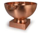 Circular Copper Bowl With Small Spillway