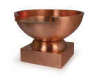 Circular Copper Bowl With Large Spillway
