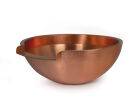 Circular Copper Bowl With Large Spillway