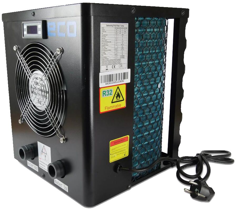 Pool Heat Pump Plug & Play 5Kw Swimming Pools Water Garden UK