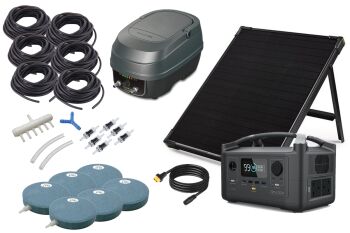CP7200 ECO Solar Pond Air Pump Kit (with Battery Backup)