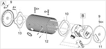 Complete Motor Assembly for AquaAir 250