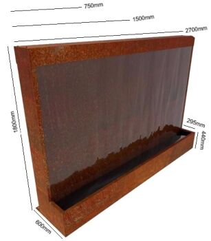 Corten Steel Wall Water Feature