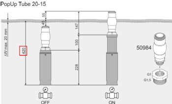 PopUp Tube 20-15 Fountain Riser