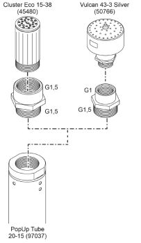PopUp Tube 20-15 Fountain Riser