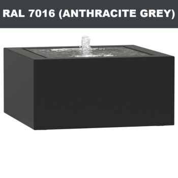 Anthracite Grey (RAL 7016) Square Aluminium Water Table 800mm x 800mm x 400mm with 1 Fountain