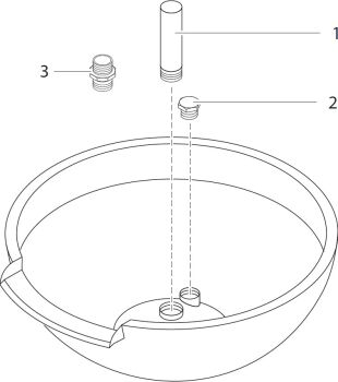 Circular Copper Bowl With Large Spillway
