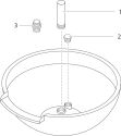 Circular Copper Bowl With Large Spillway