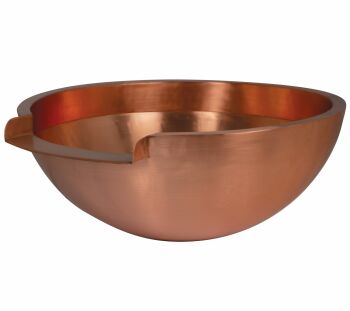 Circular Copper Bowl With Large Spillway