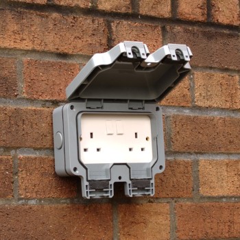 Double 13A Outdoor Electrical Socket IP66